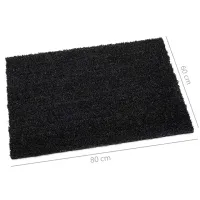 Deurmat Kokosmat zwart 60x80 cm           